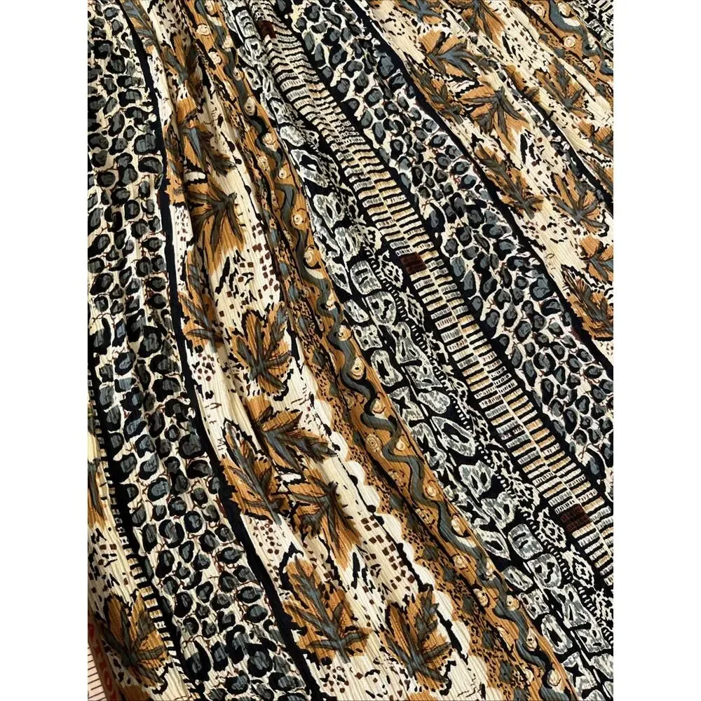 Vintage 90s M Floral Maxi Flowy Pull On Broomstick Skirt Basic Editions Hippie